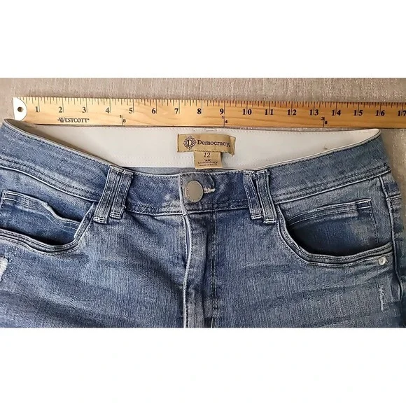 Democracy Jeans Flair Leg Ab Technology Denim Women's Size 12 High Rise Jeans - Picture 7 of 12